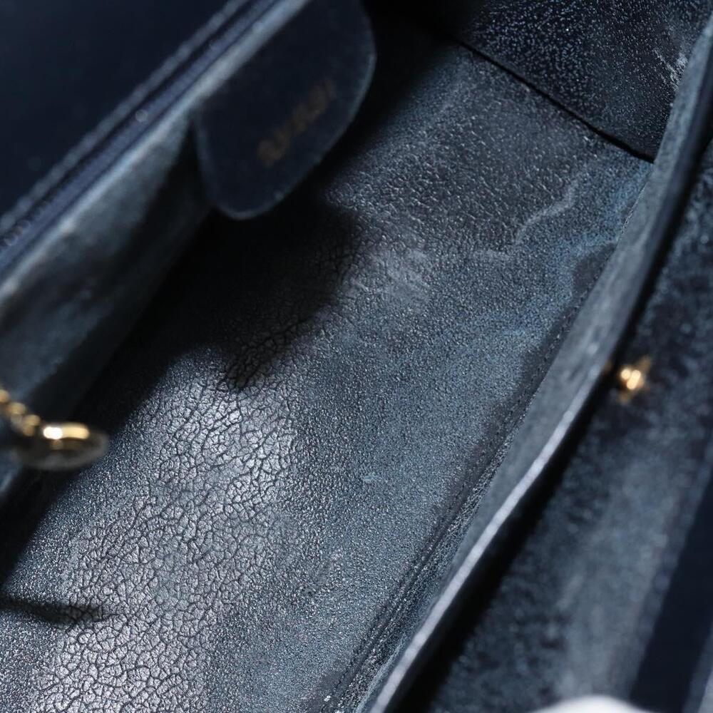 GUCCI Hand Bag Suede Navy Gold 000 2026 0306 Auth 154476 - Picture 10 of 16